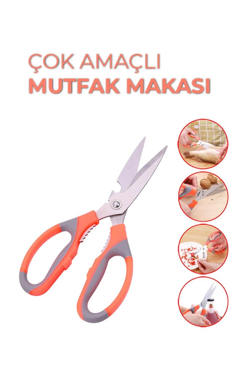 Paslanmaz Çelik Et, Tavuk, Börek Doğrama Makası mudanis - Görsel 3