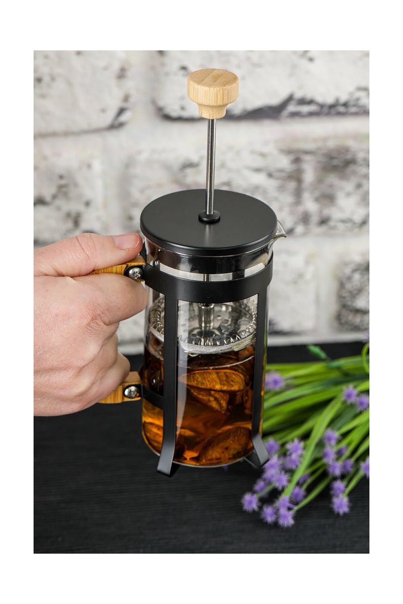 Lüx Cam 350 ml French Press Siyah - Görsel 2