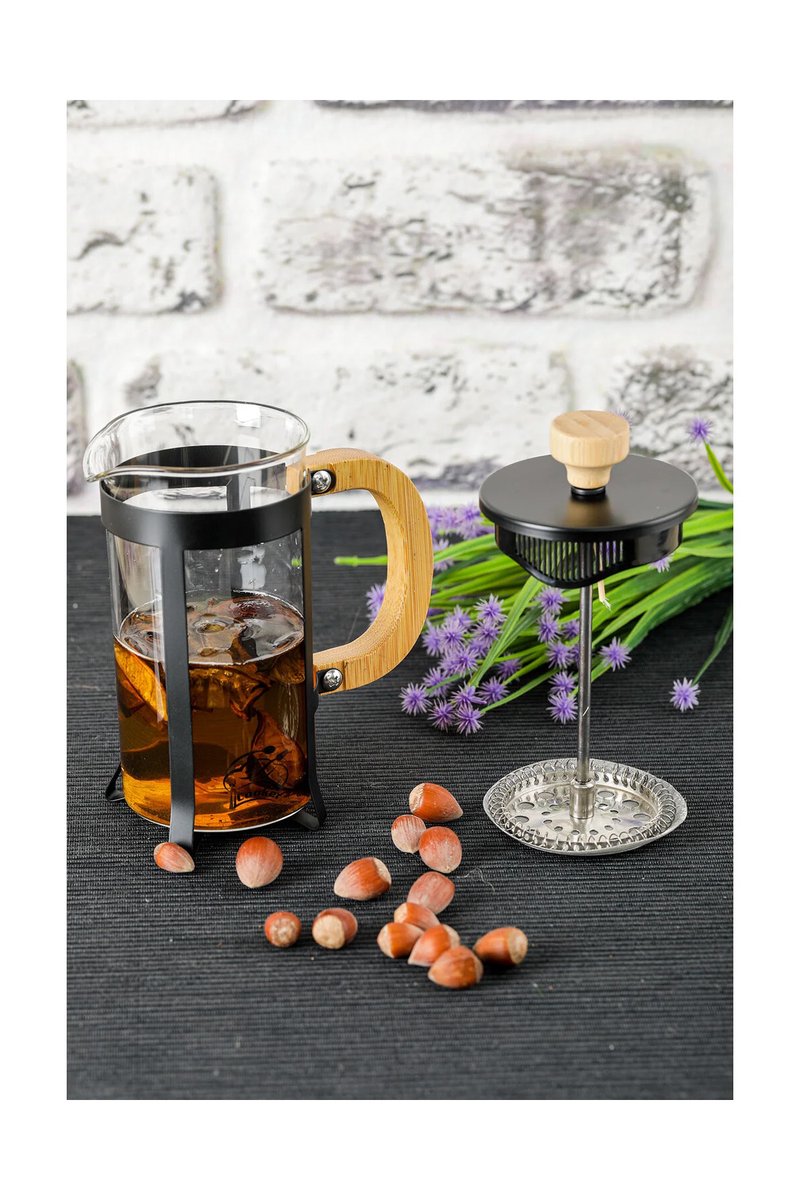 Lüx Cam 350 ml French Press Siyah - Görsel 3