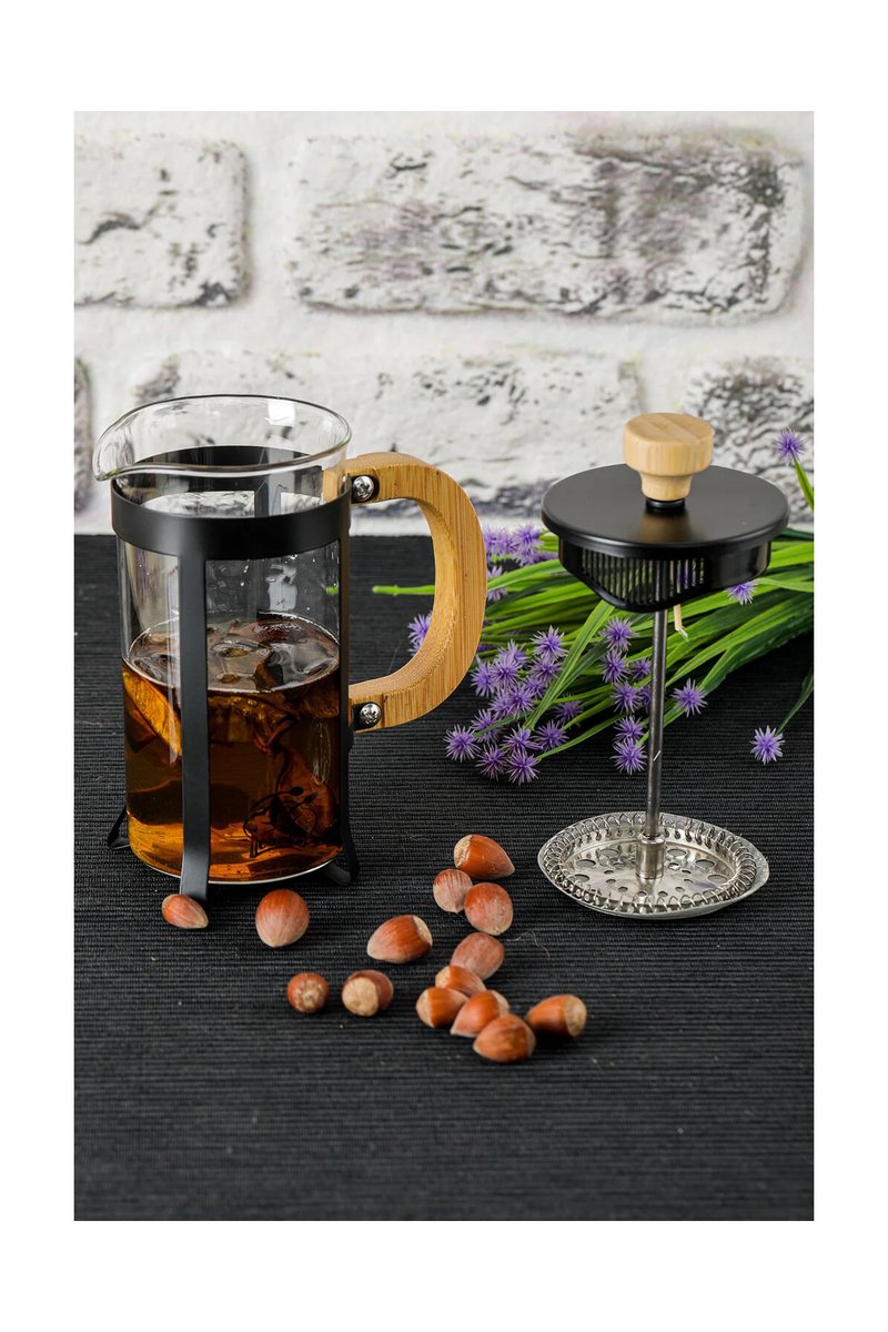 Lüx Cam 350 ml French Press Siyah - Görsel 4