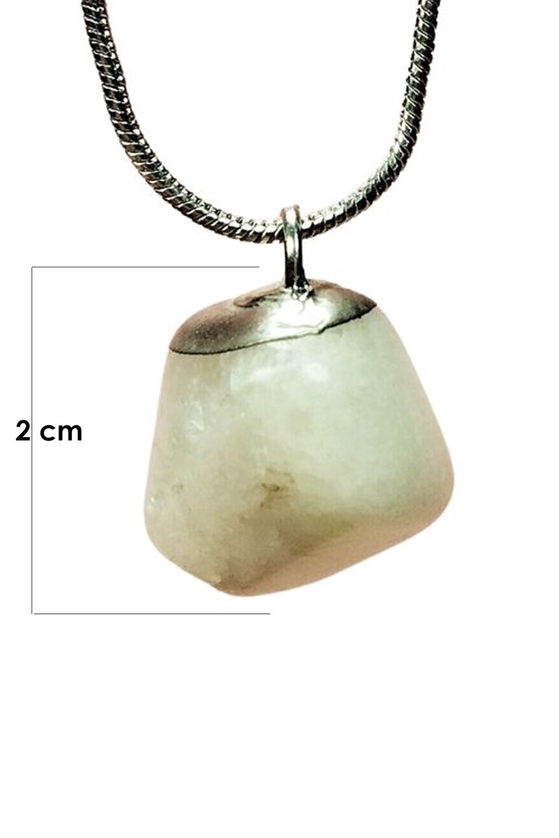 Aytaşı Doğal Taşı Zincirli El Yapımı Kolye Uç: 2 cm Zincir: 20 cm Kutulu - Görsel 2
