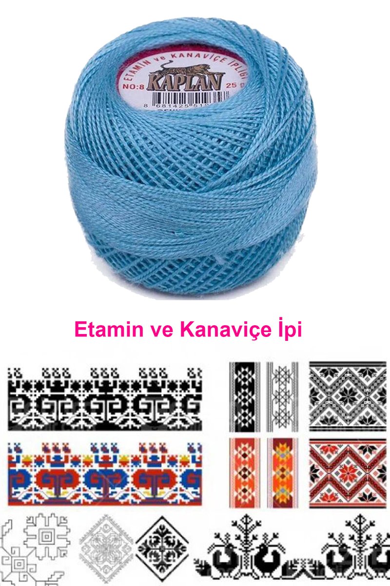 Kaplan Etamin Ve Kanaviçe İpi 8 No Kod/Renk: 293 - Royaleks - Görsel 2