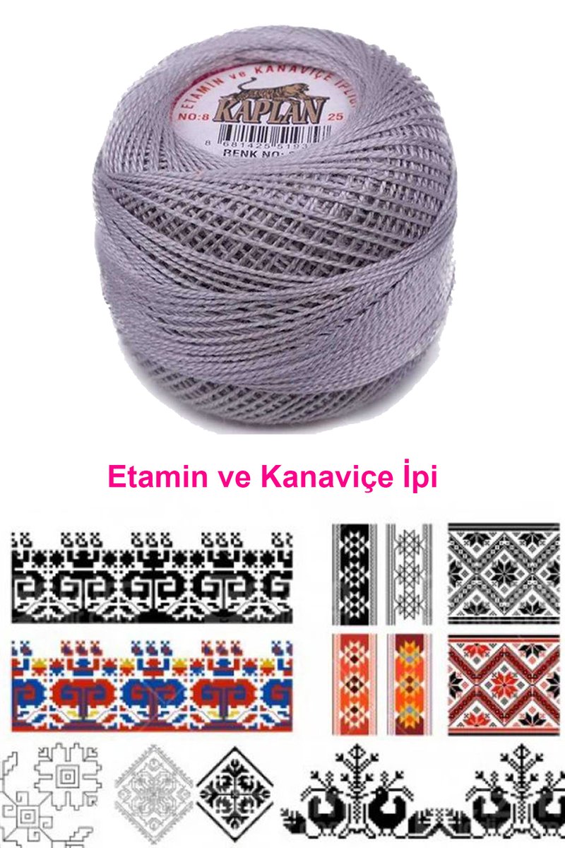 Kaplan Etamin Ve Kanaviçe İpi 8 No Kod/Renk: 316 - Royaleks - Görsel 2