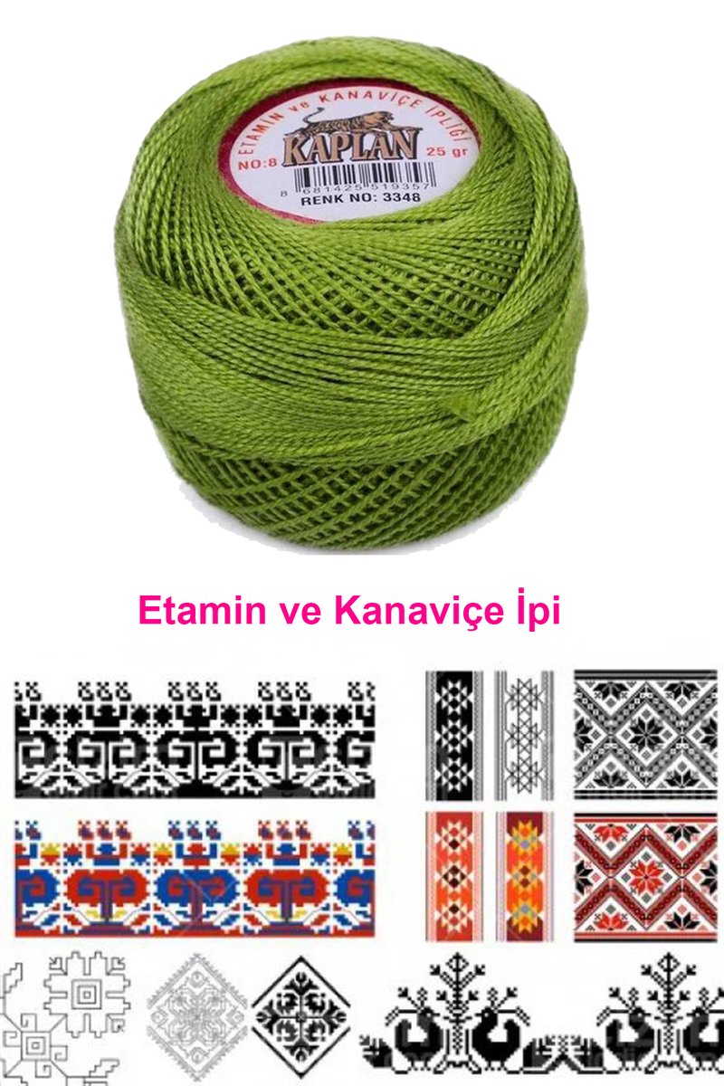 Kaplan Etamin Ve Kanaviçe İpi 8 No Kod/Renk: 3348 - Royaleks - Görsel 2