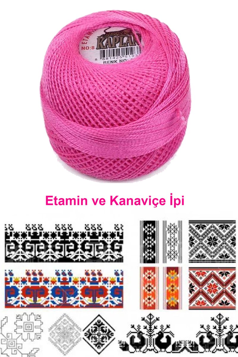 Kaplan Etamin Ve Kanaviçe İpi 8 No Kod/Renk: 111 - Royaleks - Görsel 2