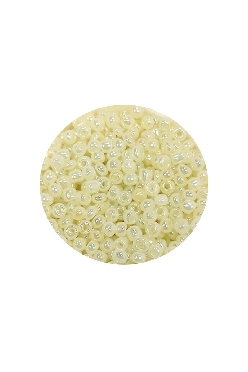 Dökme Cam Kum Boncuk (11/0) 2 mm - 20 Gram - Krem - BNC012 - Görsel 2