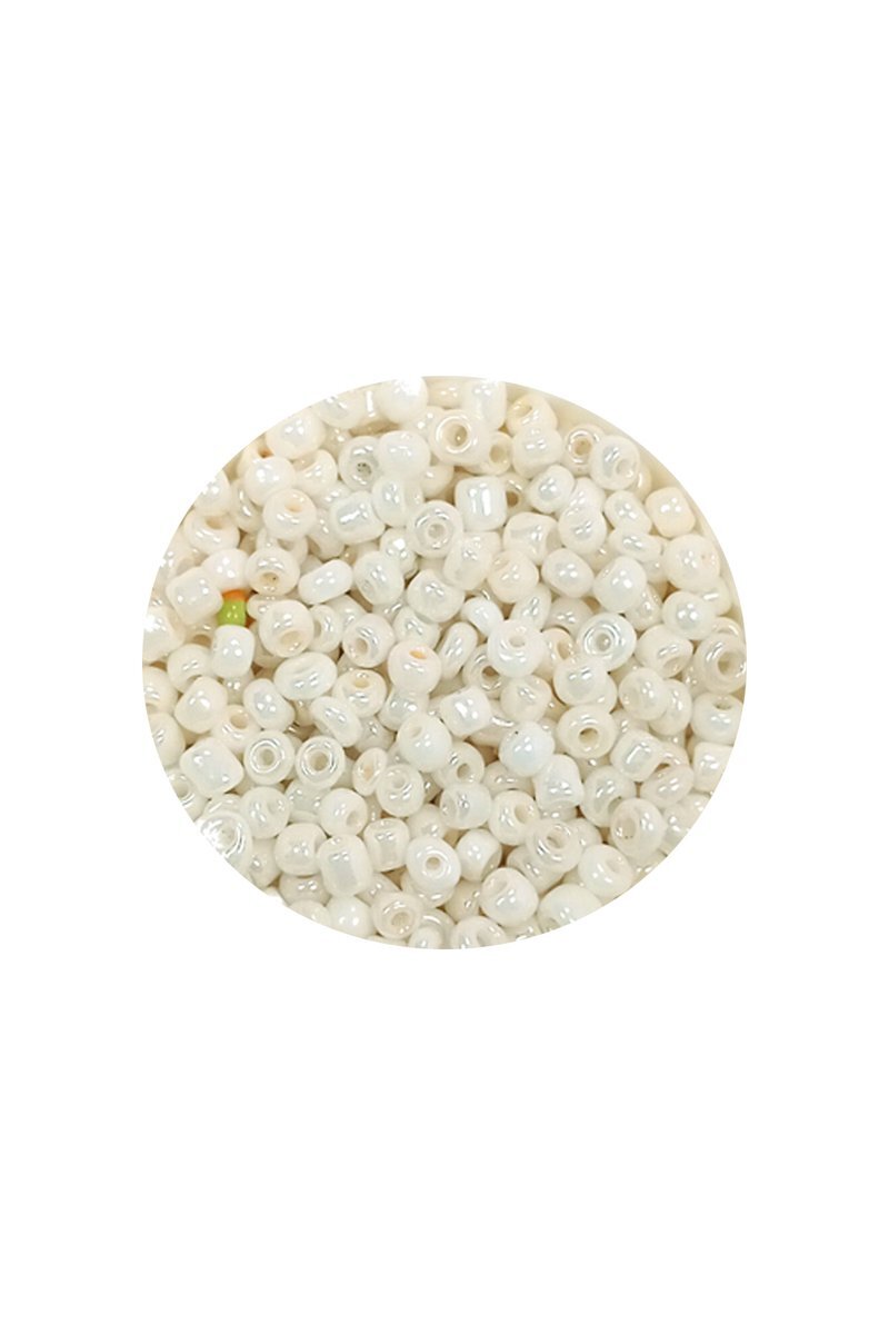 Dökme Cam Kum Boncuk (11/0) 2 mm - 20 Gram - Parlak Beyaz - BNC030 - Görsel 2