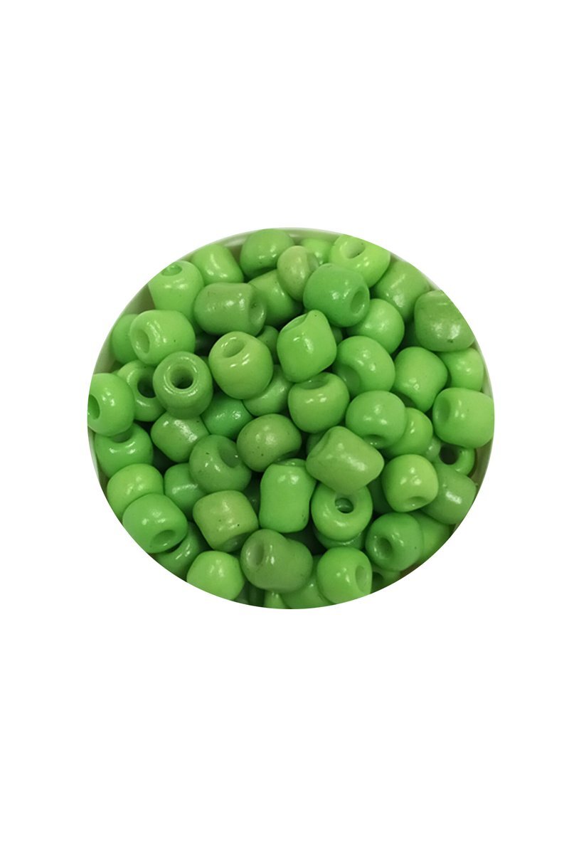 Dökme Cam Kum Boncuk Büyük Boy (6/0) 4 mm - 60 Gram - Yeşil - BNC108 - Görsel 2