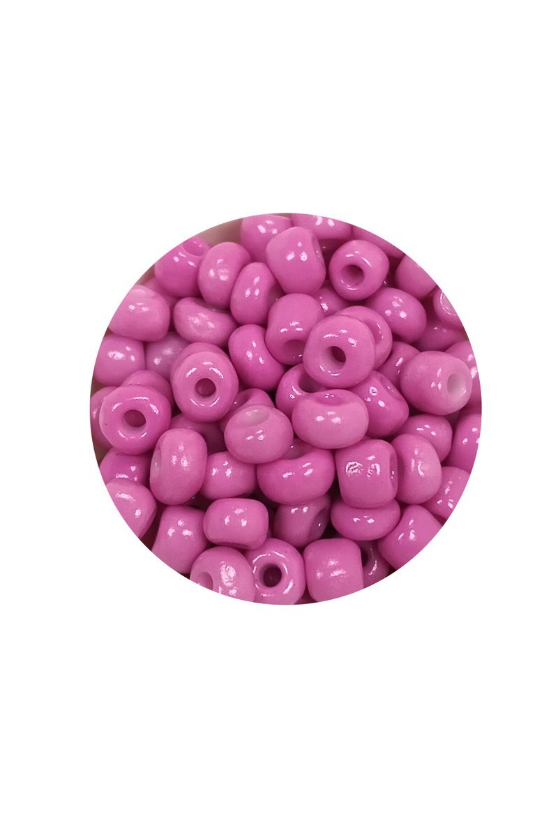 Dökme Cam Kum Boncuk Büyük Boy (6/0) 4 mm - 60 Gram - Eflatun - BNC121 - Görsel 2