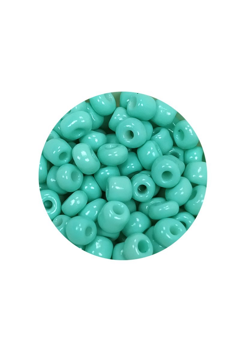Dökme Cam Kum Boncuk Büyük Boy (6/0) 4 mm - 60 Gram - Açık Yeşil - BNC124 - Görsel 2