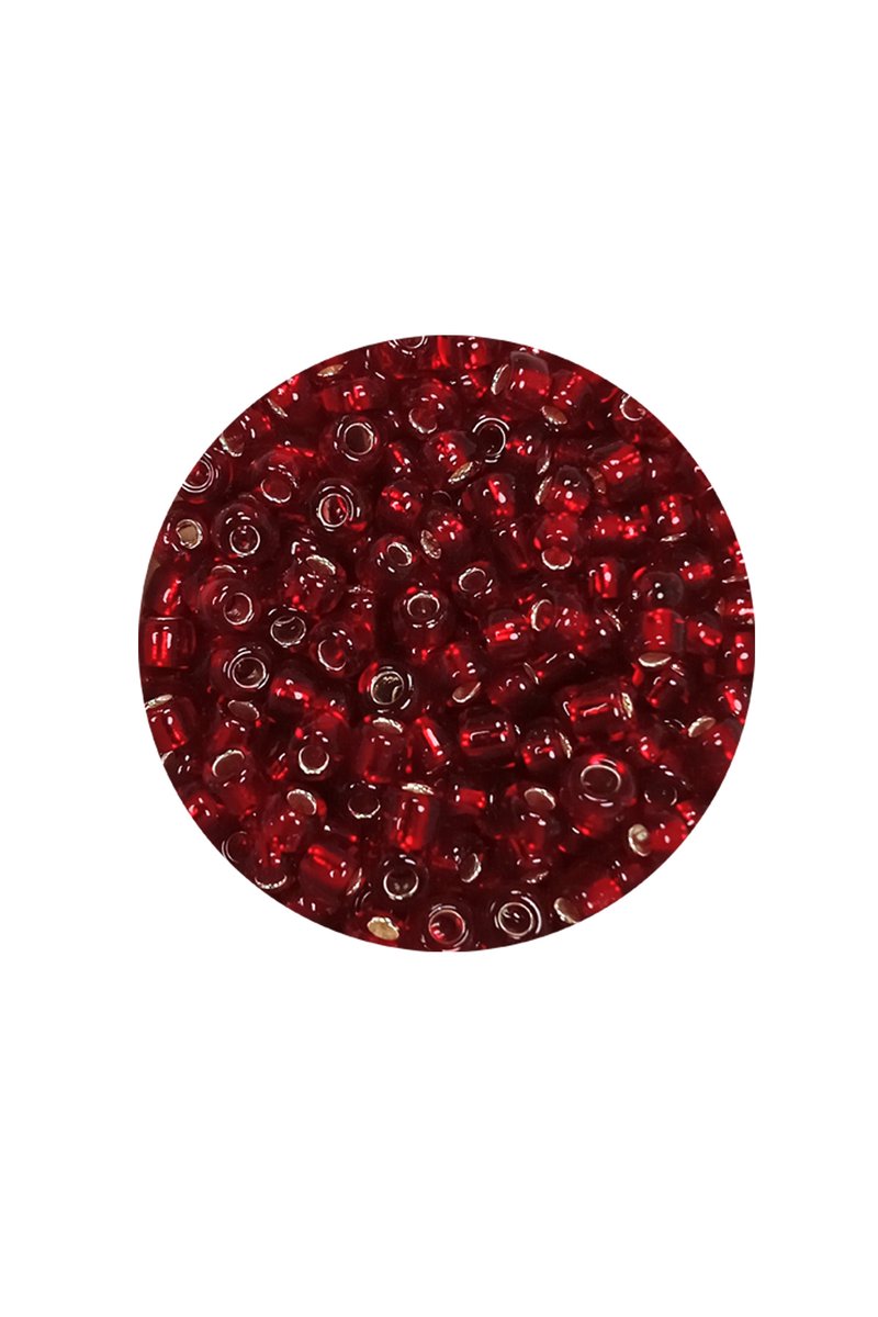 Dökme Cam Kum Boncuk (8/0) 3 mm - 20 Gram - Koyu Kırmızı - BNC183 - Görsel 2
