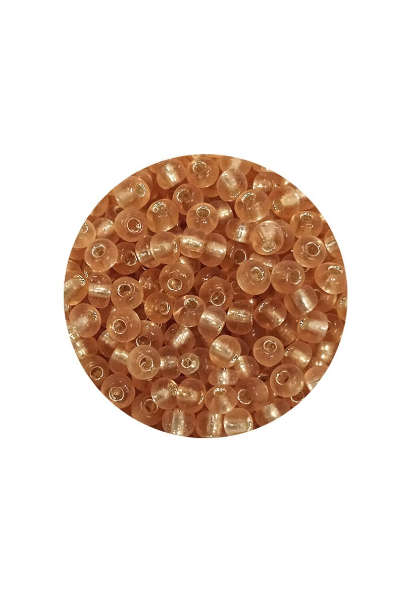 Dökme Cam Kum Boncuk (8/0) 3 mm - 60 Gram - Şeffaf Bal Rengi - BNC184 - Görsel 2