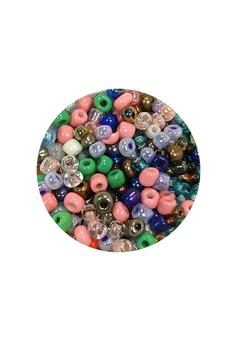Dökme Cam Kum Boncuk (8/0) 3 mm - 60 Gram - Çok Renkli - BNC199 - Görsel 2