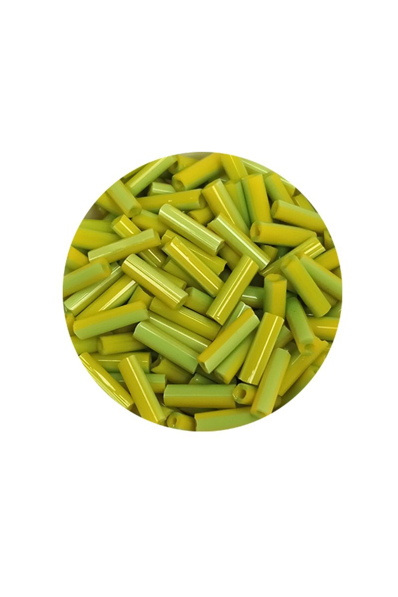 Uzun Boru Kesme Boncuk Çap 2mm Uzunluk 10 mm - 60 Gram - Yeşil - BNC282 - Görsel 2