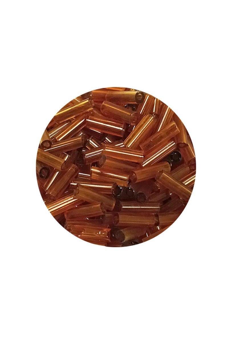 Uzun Boru Kesme Boncuk Çap 2mm Uzunluk 10 mm - 60 Gram - Şeffaf Gold - BNC293 - Görsel 2