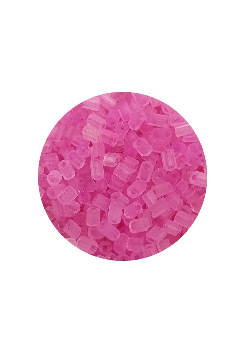 Kesme Cam Boncuk 2mm - 20 Gram - Şeffaf Mat Pembe -BNC329 - Görsel 2