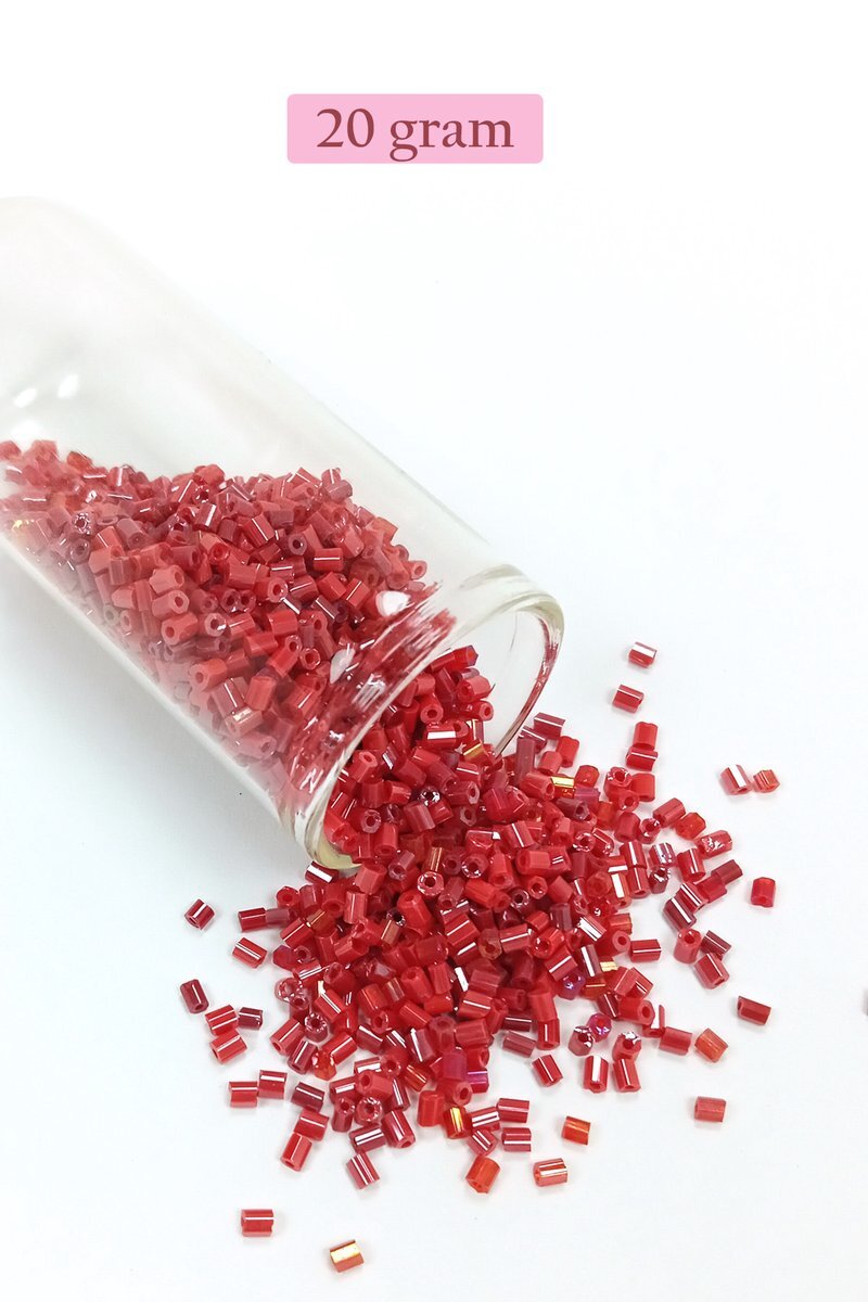 Kesme Cam Boncuk 2mm - 4 Renk - Toplam 80 Gram - BNC439 - Görsel 5