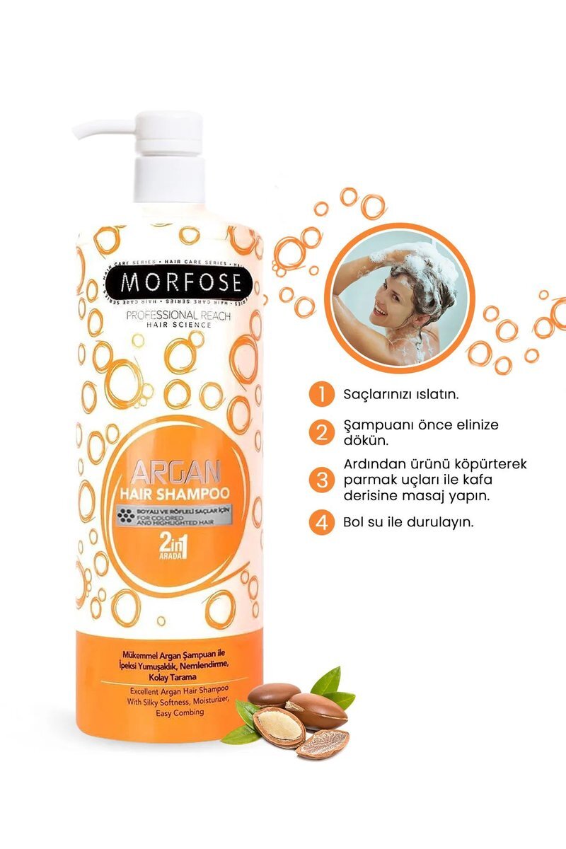 Argan Şampuan 1000 ML - Boyalı Saçlar İçin - Görsel 3