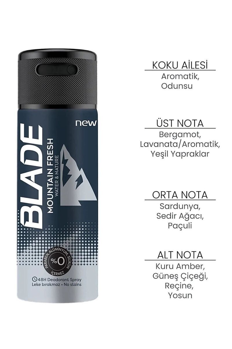 Mountain Fresh Erkek Deodorant 150ml Leke Bırakmaz