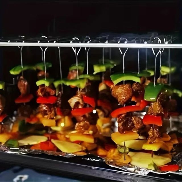 10 Adet Paslanmaz Çelik Mangal Şişi Seti – 20 Cm Metal Çöp Şiş Ve Izgara Şişleri - Görsel 2