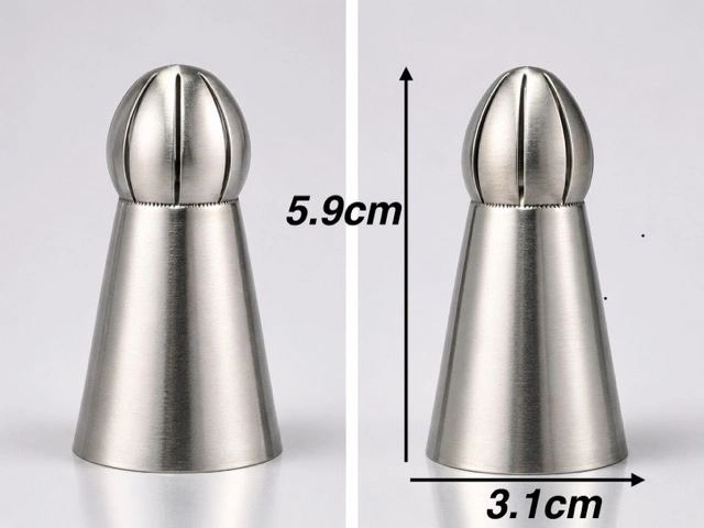 5'li Profesyonel Rus Top Duy Ucu Seti – 5.9 Cm Büyük Boy Paslanmaz Çelik Krema Sıkma Ve Fırfır Uçları - Görsel 2