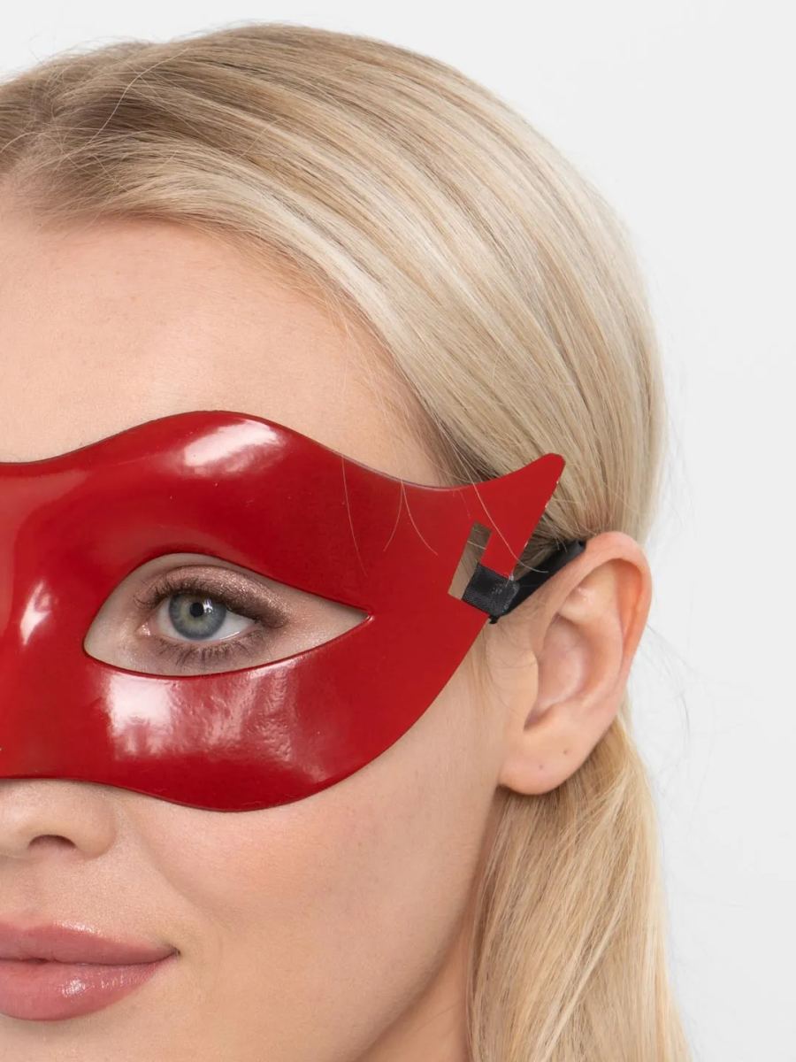 Kırmızı Renk Masquerade Kostüm Partisi Venedik Balo Maskesi - Görsel 2
