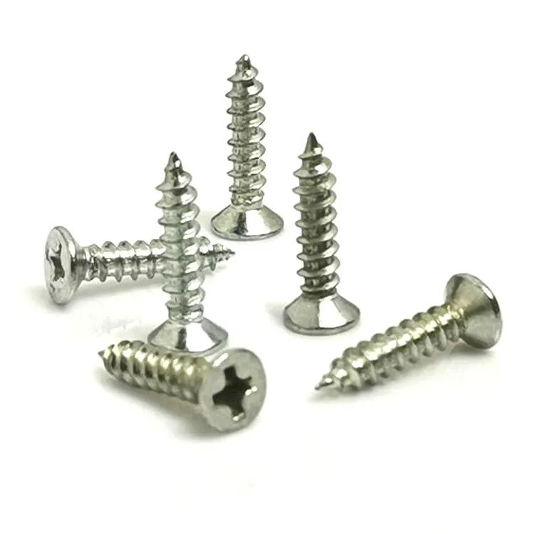 Klips, Menteşe, Ayak, Ağaç, Sunta Vidası 2,2x9,5mm - Nikel 100 Adet - Görsel 2