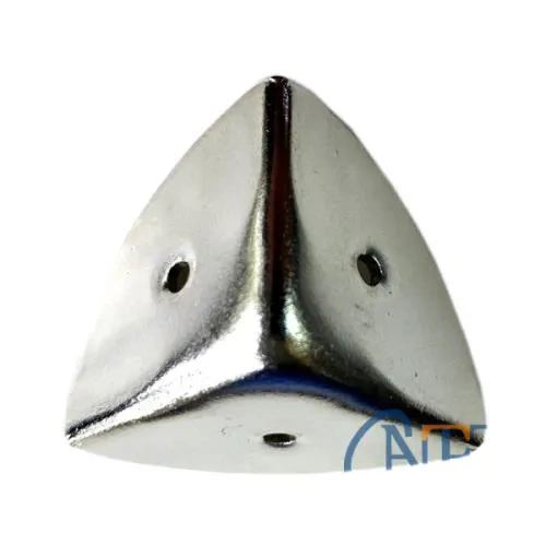 Dekoratif, Kutu, Sandık Köşesi - 45x28 Mm,büyük, Nikel, 1 Adet