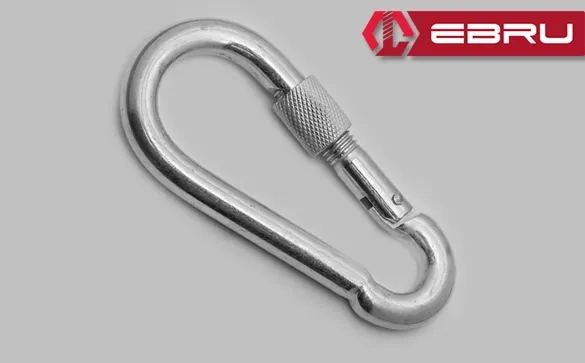 Vidalı Karabina, Kanca, Çengel 6mm - 50 Adet - Görsel 2