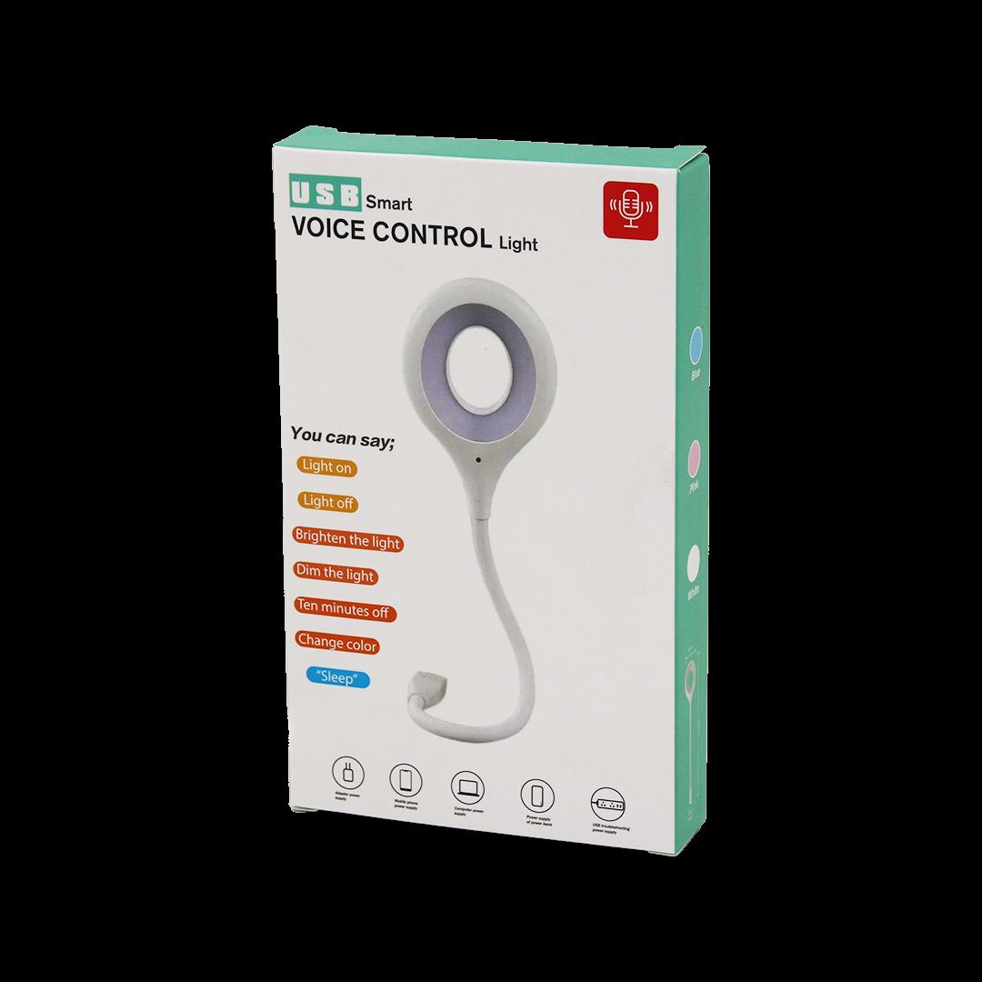 USB Sesli Kontrol 16 LED Mini Masa Lambası - Görsel 2