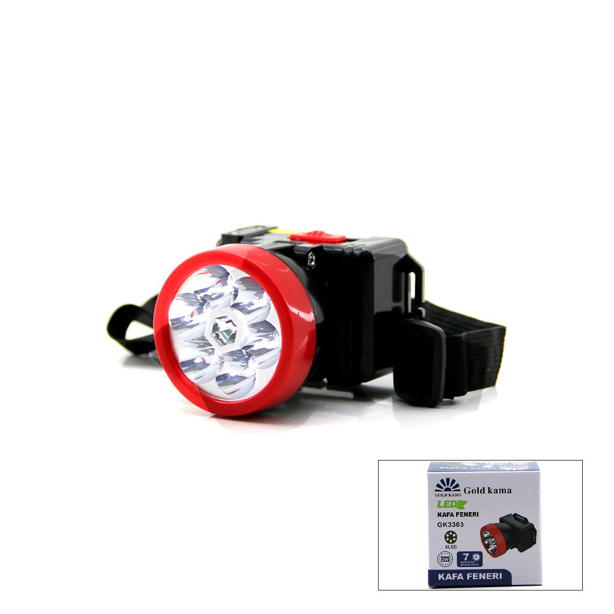 Şarjlı 6 LED 2W Kafa Lambası - Ayarlanabilir Işık - Görsel 2